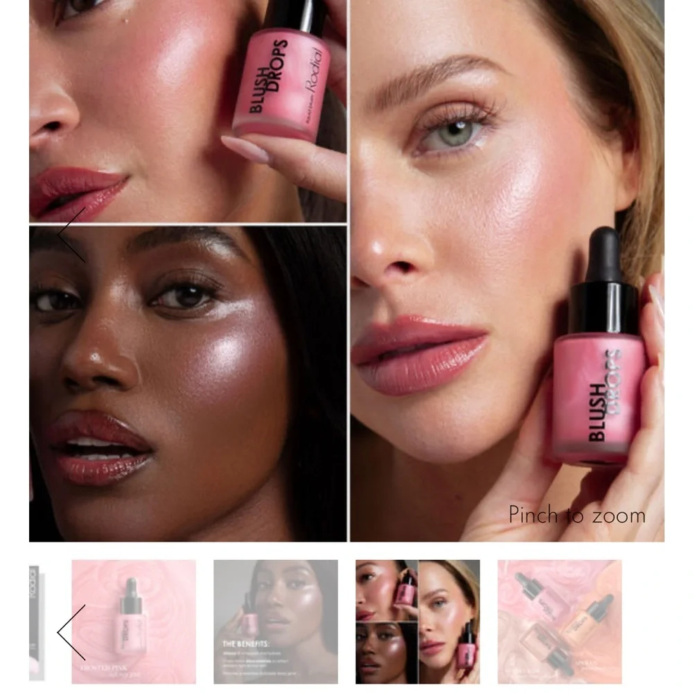 RODIAL Blush Drops Liquid Blush $55 MSRP *Frosted Pink* Full Size! BNIB!